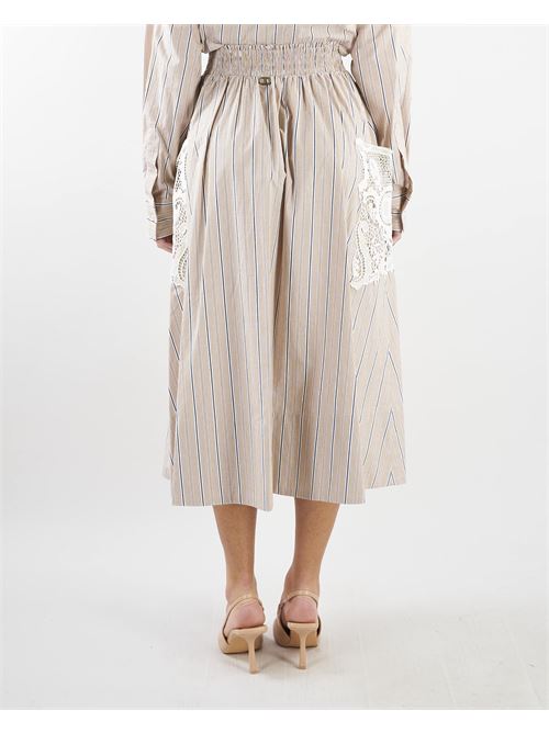Striped poplin skirt with embroidery Twinset TWIN SET |  | TP215710395